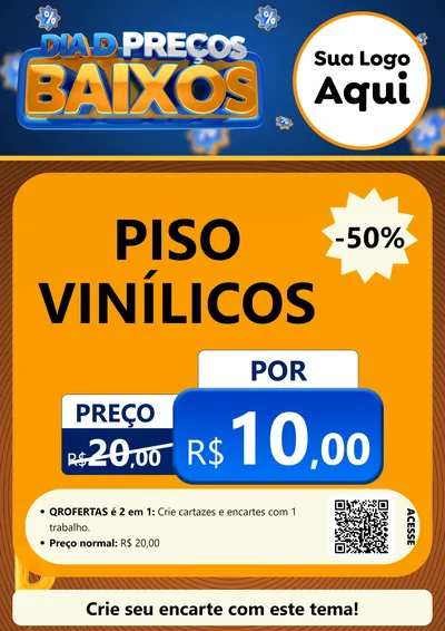 Modelo de Cartaz para Cartaz A4 Vertical com o tema Dia D Preço Baixo para Material para Construção