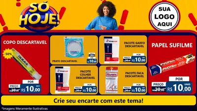 Modelo de TV para TV Horizontal com o tema Só Hoje! para Embalagens