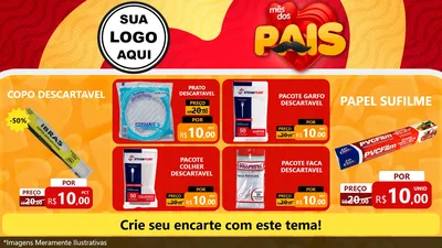 Modelo de TV para TV Horizontal com o tema Mês Dos Pais para Embalagens