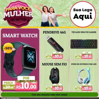 Modelo de Rede Social para Feed Facebook com o tema Para Você Mulher para Informática