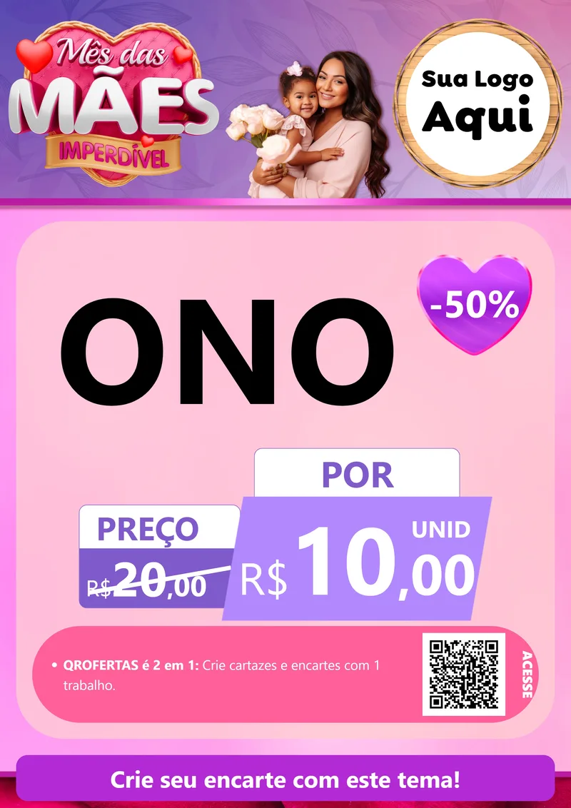 Modelo de Cartaz para Cartaz A4 Vertical com o tema Mês das Mães Imperdível para Óticas