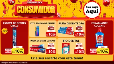 Modelo de TV para TV Horizontal com o tema Semana do Consumidor para Higiene Pessoal