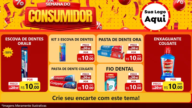 Modelo de TV para TV Horizontal com o tema Semana do Consumidor para Higiene Pessoal