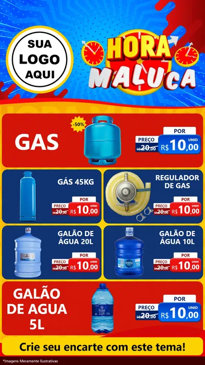 Modelo de TV para TV Vertical com o tema Hora Maluca para Água e gás