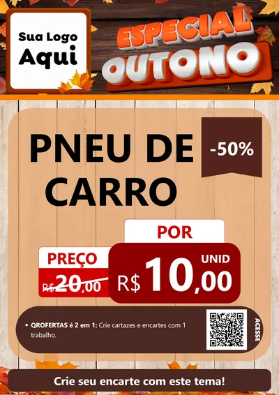 Modelo de Cartaz para Cartaz A4 Vertical com o tema Especial Outono para Auto peças