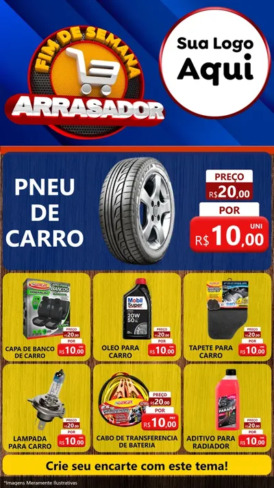 Modelo de Rede Social para Stories com o tema Fim De Semana Arrasador para Auto peças