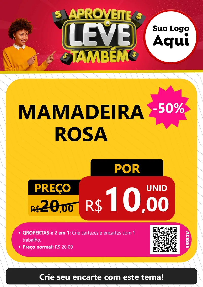 Modelo de Cartaz para Cartaz A4 Vertical com o tema Aproveite e Leve Também para Bebês