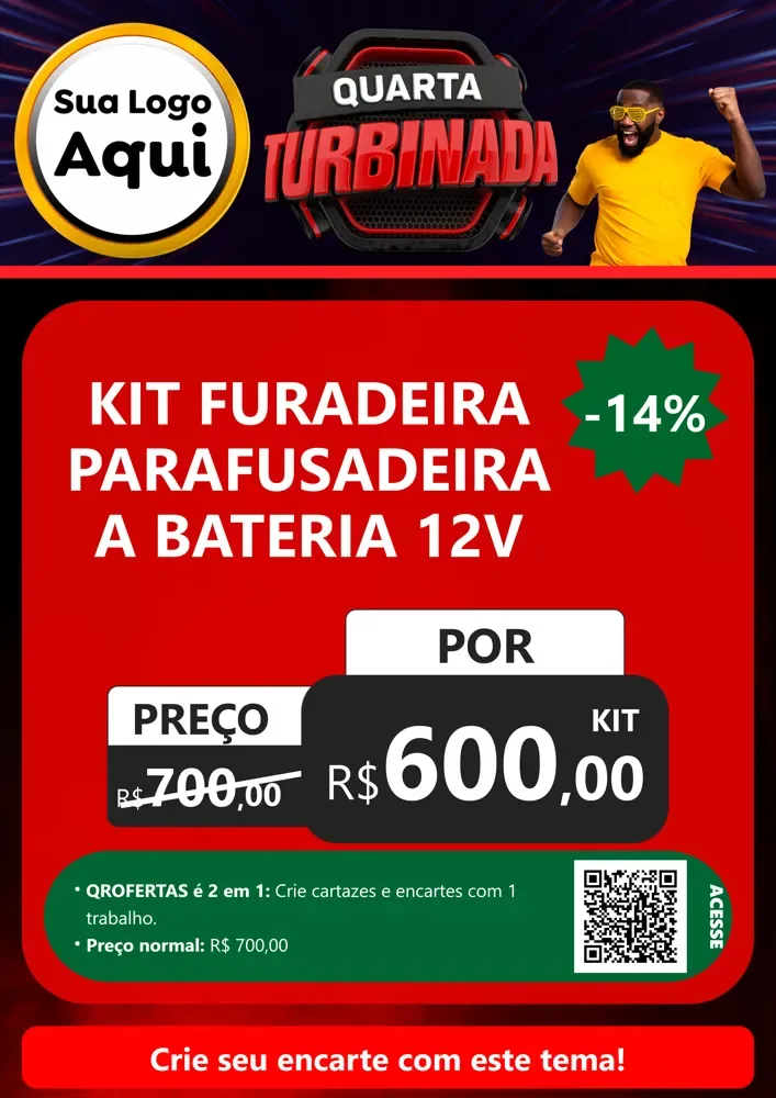 Modelo de Cartaz para Cartaz A4 Vertical com o tema Quarta Turbinada para Maquinas e Ferramentas
