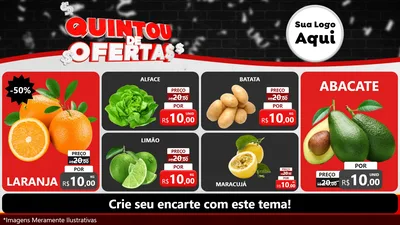 Modelo de TV para TV Horizontal com o tema Quintou de Ofertas para Hortifrúti
