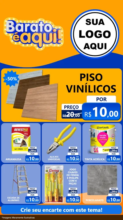 Modelo de Rede Social para Stories com o tema Barato é aqui para Material para Construção