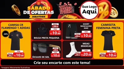 Modelo de TV para TV Horizontal com o tema Sábado de Ofertas Imbatíveis para Roupas e acessórios