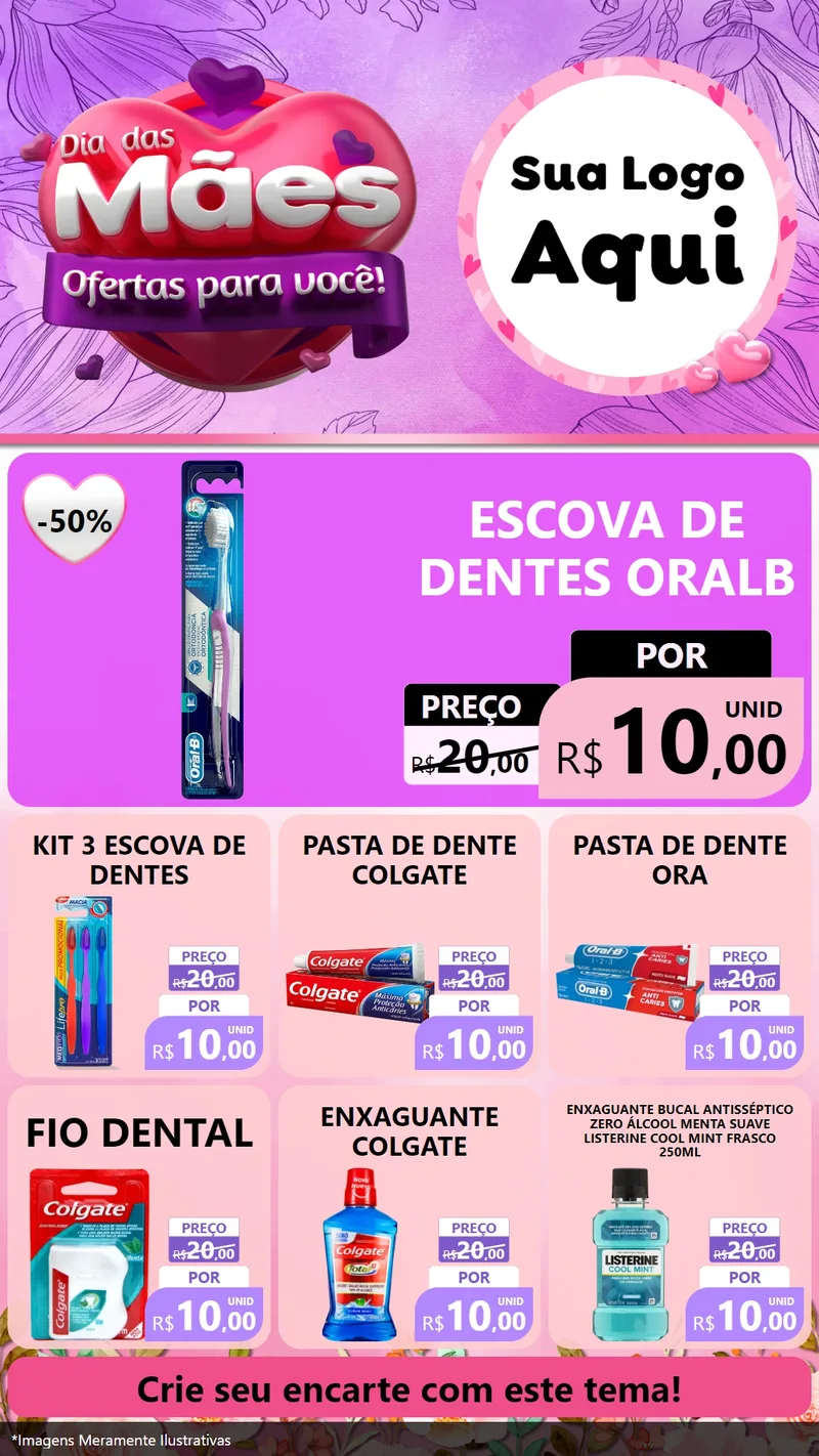 Modelo de Rede Social para Stories com o tema Dia das Mães Ofertas para Você! para Higiene Pessoal