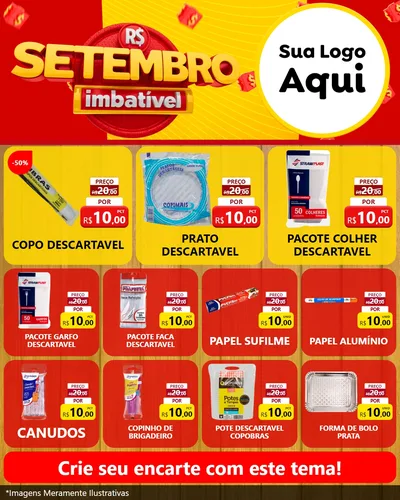 Modelo de Rede Social para Feed Instagram com o tema Setembro Imbatível para Embalagens