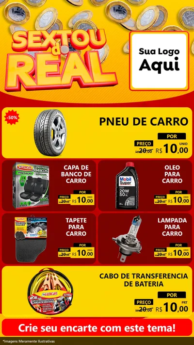 Modelo de TV para TV Vertical com o tema Sextou do Real para Auto peças