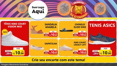 Modelo de TV para TV Horizontal com o tema Quarta da Economia para Calçados