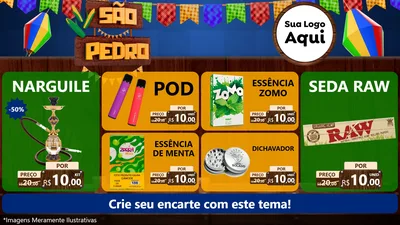 Modelo de TV para TV Horizontal com o tema São Pedro para Tabacaria
