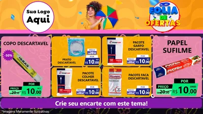 Modelo de TV para TV Horizontal com o tema Folia de Ofertas para Embalagens