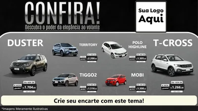 Modelo de TV para TV Horizontal com o tema Confira! Descubra o poder da elegância ao volante. para Concessionaria de Carros