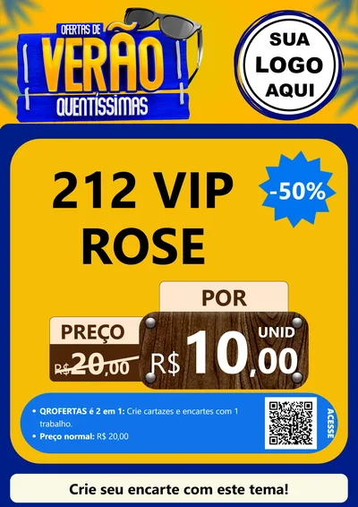 Modelo de Cartaz para Cartaz A4 Vertical com o tema Ofertas de Verão Quentíssimas para Perfumes