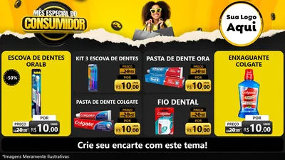 Modelo de TV para TV Horizontal com o tema Mês Especial do Consumidor para Higiene Pessoal