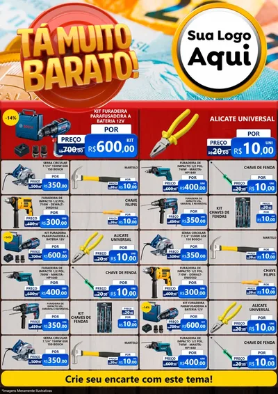 Modelo de Encarte para Encarte A4 Vertical com o tema Está Muito Barato para Maquinas e Ferramentas