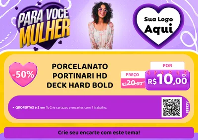 Modelo de Cartaz para Cartaz A4 Horizontal com o tema Para Você, Mulher para Pisos e revestimentos