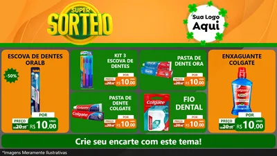 Modelo de TV para TV Horizontal com o tema Super Sorteio para Higiene Pessoal
