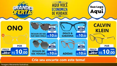 Modelo de TV para TV Horizontal com o tema Grandes Ofertas para Óticas