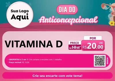 Modelo de Cartaz para Cartaz A4 Horizontal com o tema Dia do anticoncepcional para Farmácia