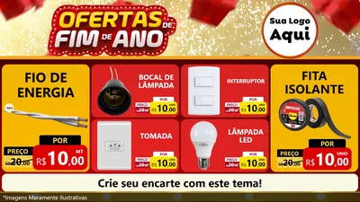 Modelo de TV para TV Horizontal com o tema Ofertas de Fim de Ano para Materiais Elétricos