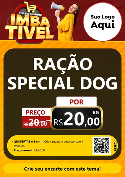 Modelo de Cartaz para Cartaz A4 Vertical com o tema Fim de Semana Imbatível para Pet Shop