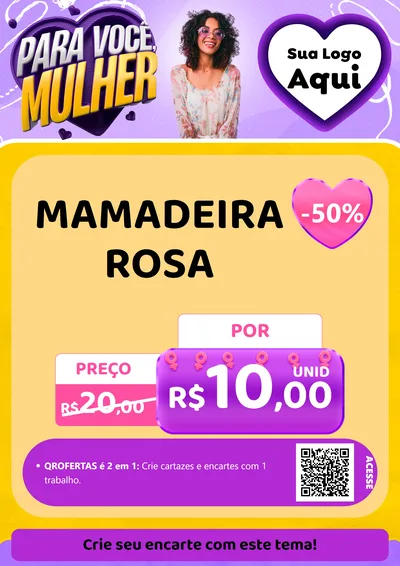 Modelo de Cartaz para Cartaz A4 Vertical com o tema Para Você, Mulher para Bebês