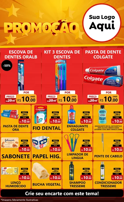 Modelo de Encarte para Encarte Grande com o tema Promoção para Higiene Pessoal