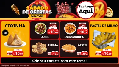 Modelo de TV para TV Horizontal com o tema Sábado de Ofertas Imbatíveis para Salgadaria