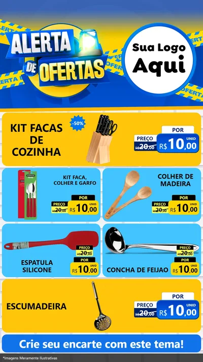 Modelo de TV para TV Vertical com o tema Alerta de Ofertas para Utilidades Domésticas