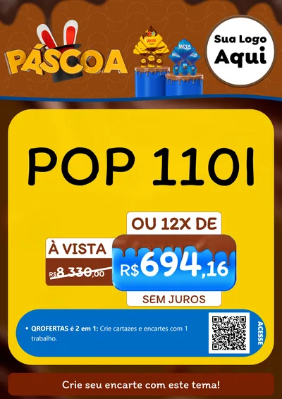 Modelo de Cartaz para Cartaz A4 Vertical com o tema Páscoa para Concessionaria de Motos