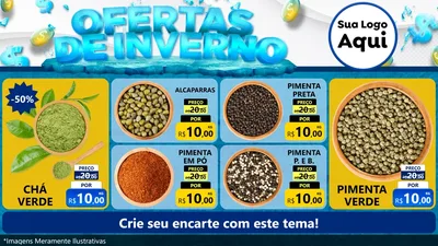 Modelo de TV para TV Horizontal com o tema Ofertas de Inverno para Produtos Naturais