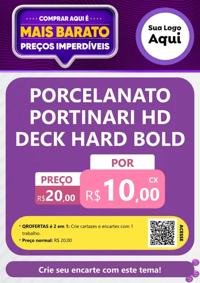 Modelo de Cartaz para Cartaz A4 Vertical com o tema Mais Barato para Pisos e revestimentos