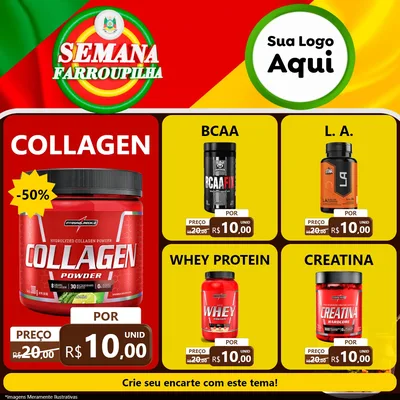 Modelo de Rede Social para Feed Facebook com o tema Semana Farroupilha para Suplementos alimentares