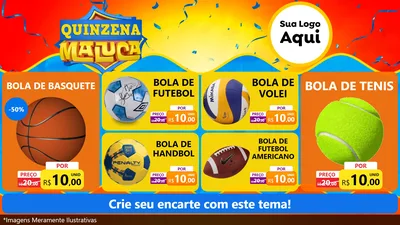 Modelo de TV para TV Horizontal com o tema Quinzena Maluca para Artigos Esportivos