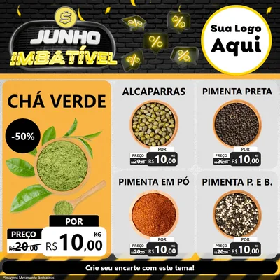 Modelo de Rede Social para Feed Facebook com o tema Junho Imbatível para Produtos Naturais