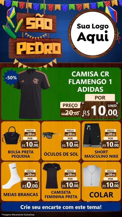 Modelo de Rede Social para Stories com o tema São Pedro para Roupas e acessórios