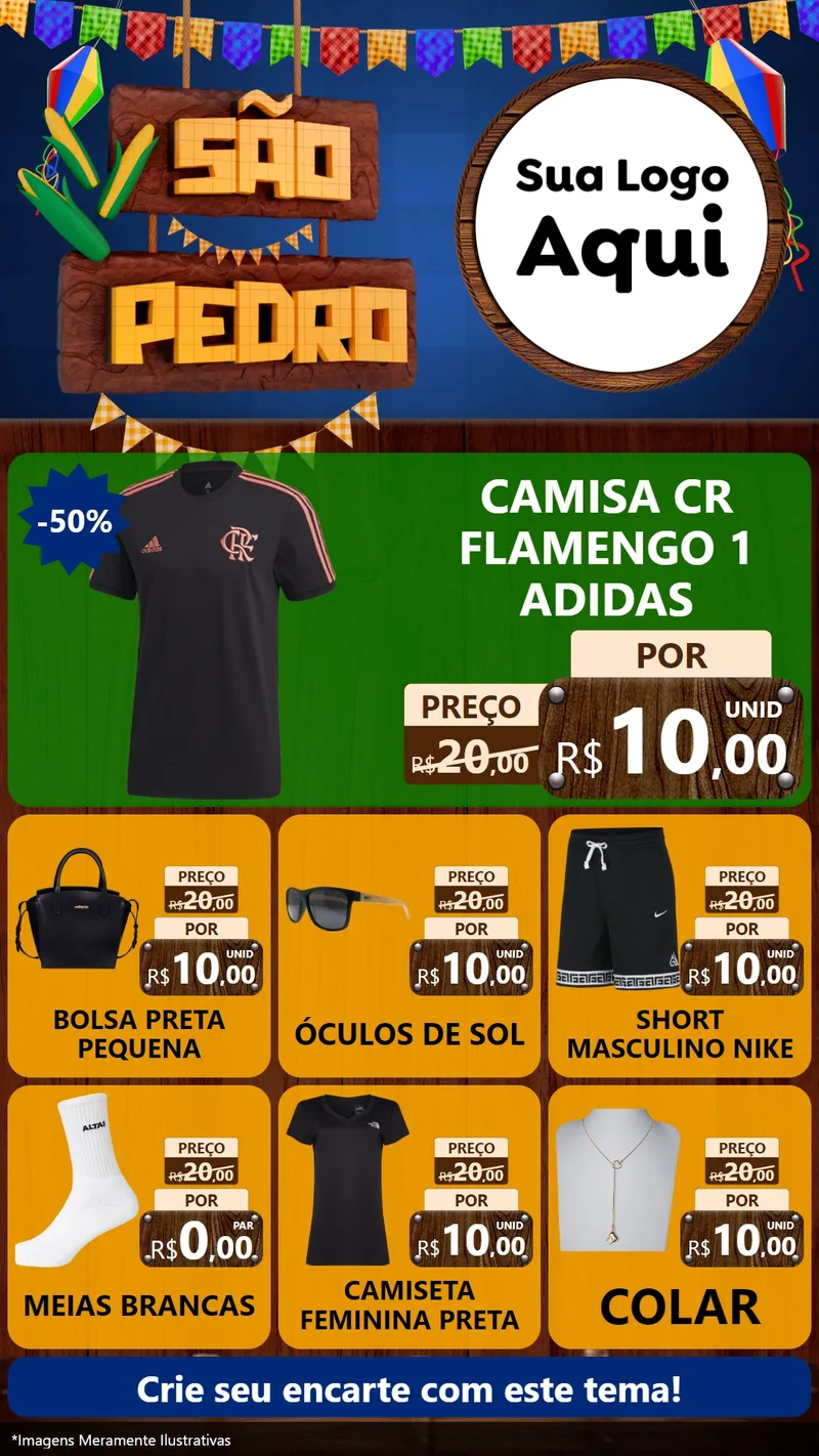 Modelo de Rede Social para Stories com o tema São Pedro para Roupas e acessórios