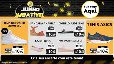 Modelo de TV para TV Horizontal com o tema Junho Imbatível para Calçados