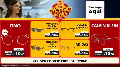 Modelo de TV para TV Horizontal com o tema Ofertaço Do Dia para Óticas