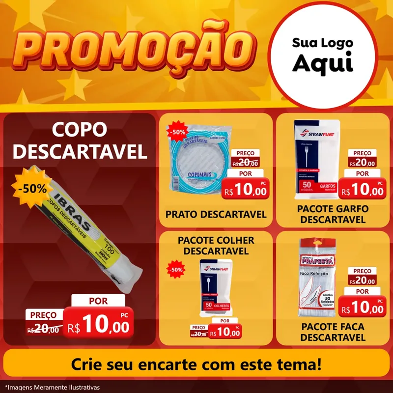 Modelo de Rede Social para Feed Facebook com o tema Promoção para Embalagens