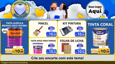 Modelo de TV para TV Horizontal com o tema Ofertas Para Seu Namorado para Tintas e Ferramentas