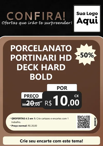 Modelo de Cartaz para Cartaz A4 Vertical com o tema Confira! Ofertas que irão te surpreender! para Pisos e revestimentos