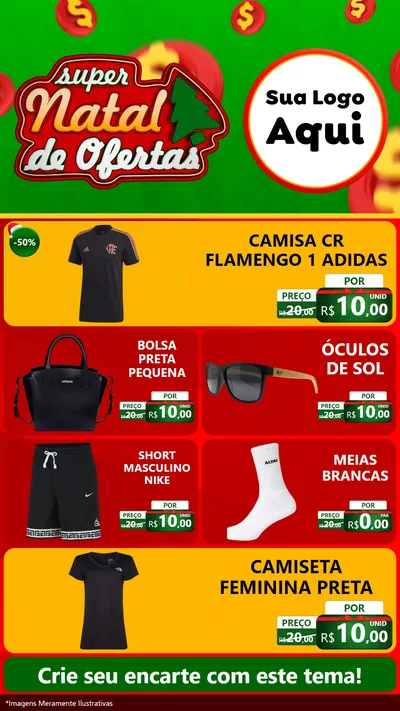 Modelo de TV para TV Vertical com o tema Super Natal de Ofertas para Roupas e acessórios