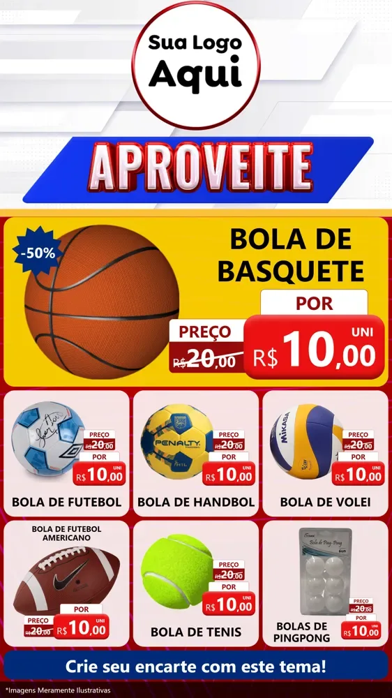 Modelo de Rede Social para Stories com o tema Aproveite para Artigos Esportivos